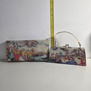 Vintage Asian Inspired Small Purse and Hand Clutch Wallet